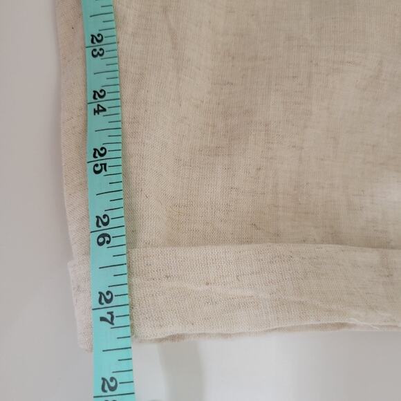 PrettyLittleThing Cream Cotton Pants with Elastic Waist and Tie Belt Size US 6 - Picture 10 of 12
